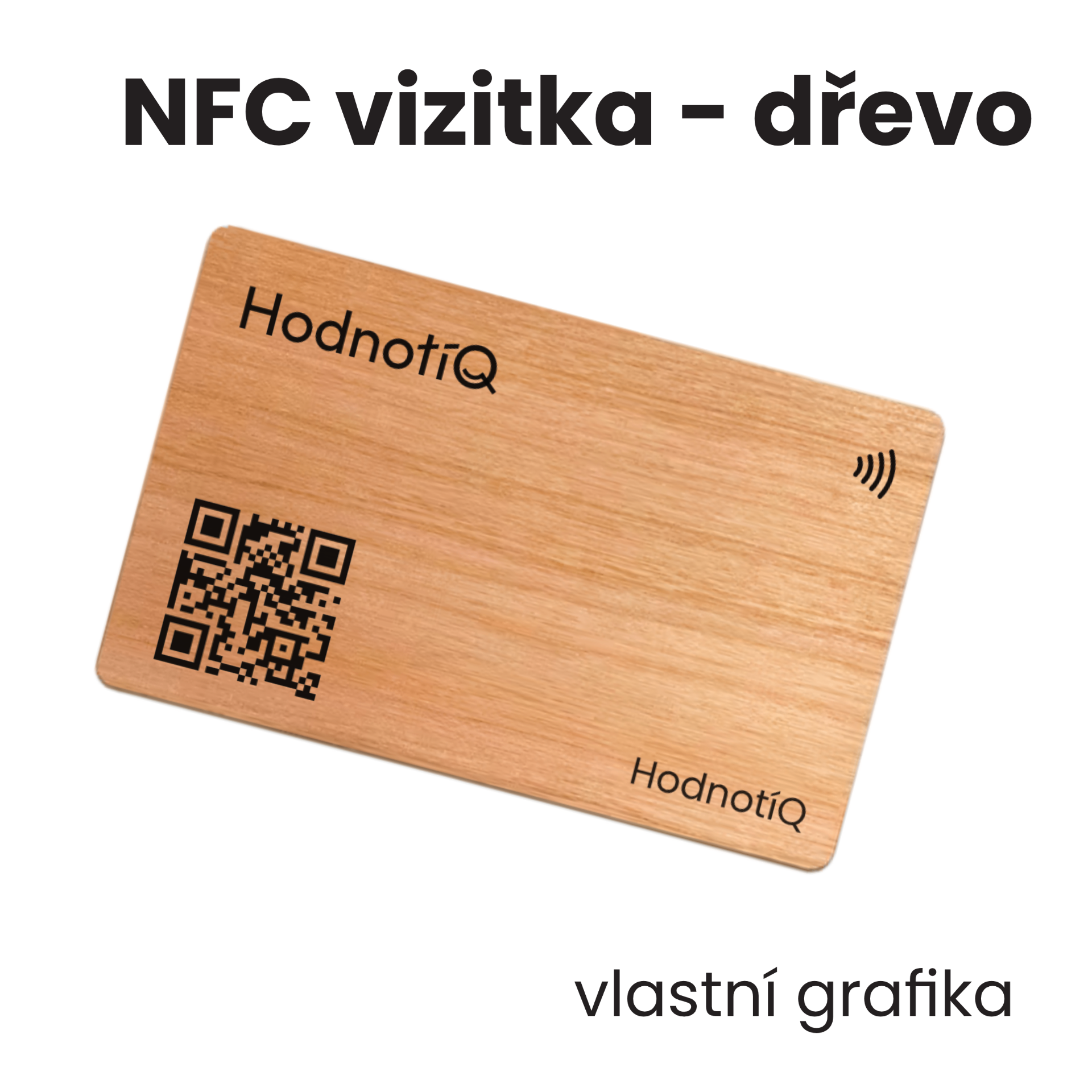 NFC vizitka - dřevo